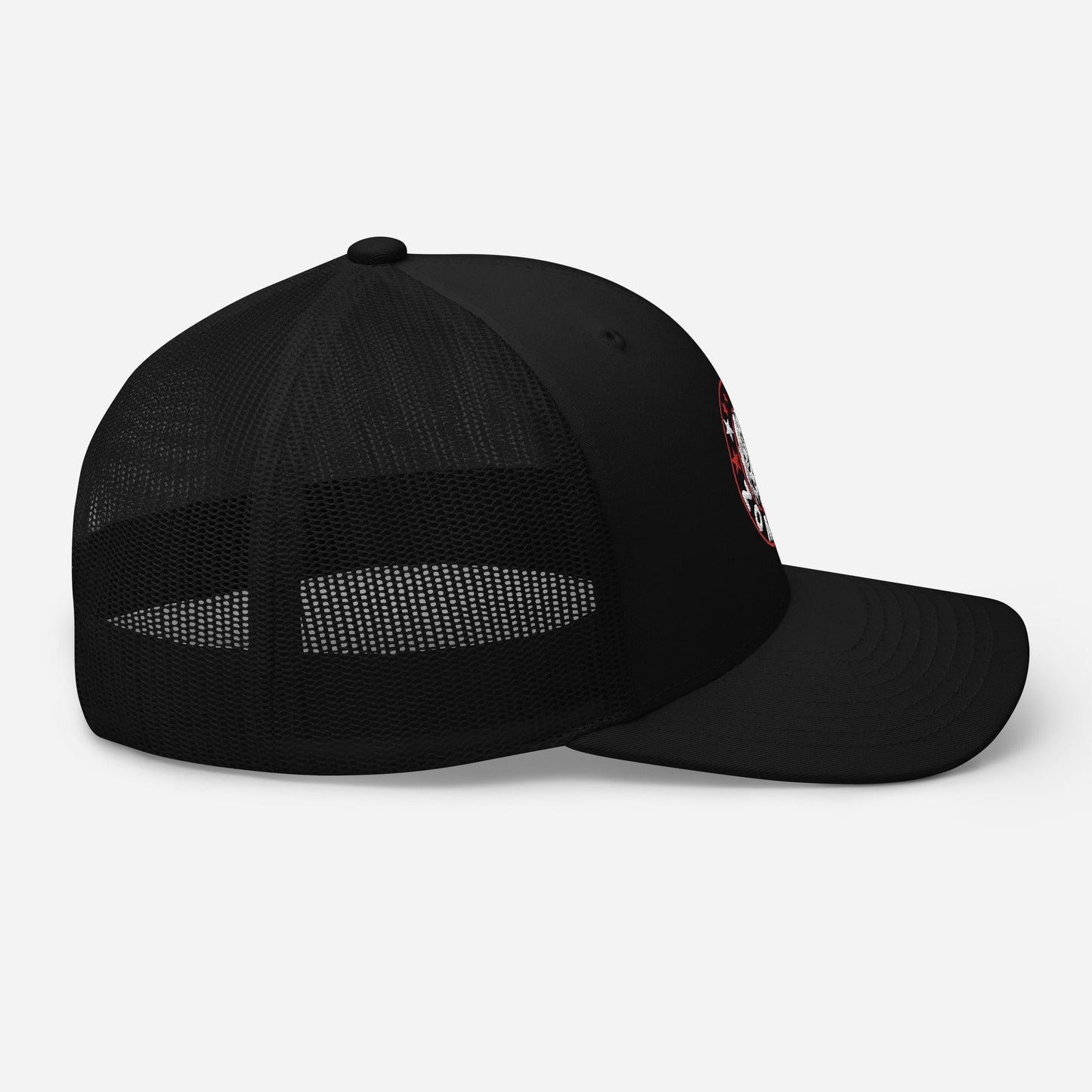 Rob Zombie Circle Logo Embroidered Trucker Hat Black