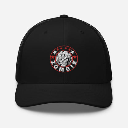 Rob Zombie Circle Logo Embroidered Trucker Hat Black