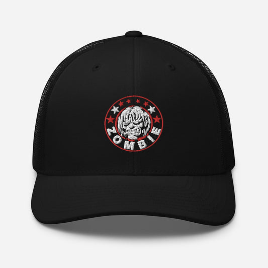 Rob Zombie Circle Logo Embroidered Trucker Hat Black