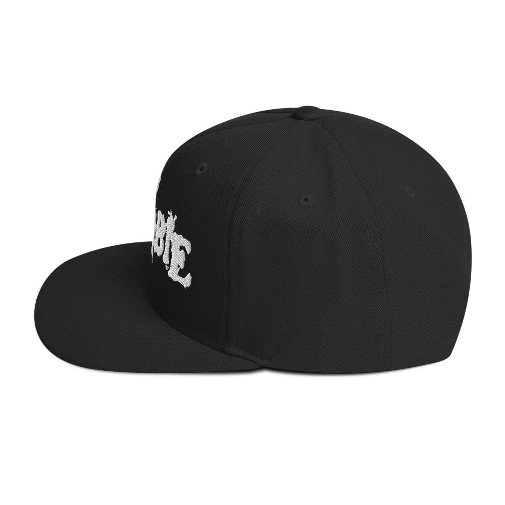 Rob Zombie Classic Logo Black Embroidered Snap Back Hat Black
