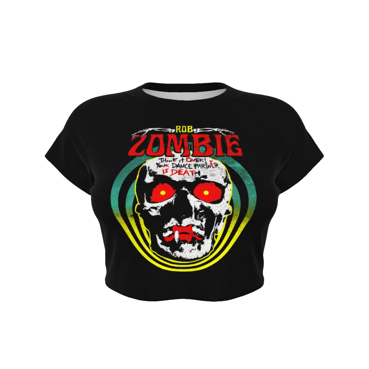 Rob Zombie Clown Skull Women's Crop Top T Shirt