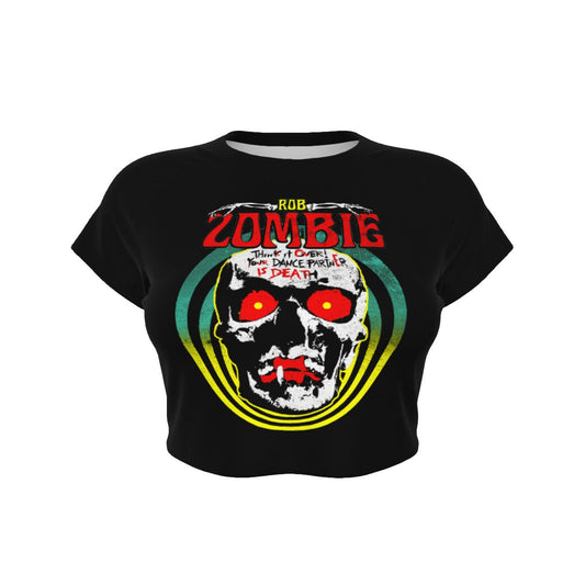 Rob Zombie Clown Skull Women's Crop Top T Shirt