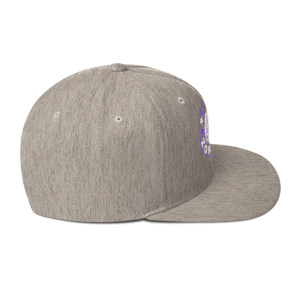Rob Zombie Embroidered Snapback Hat Grey