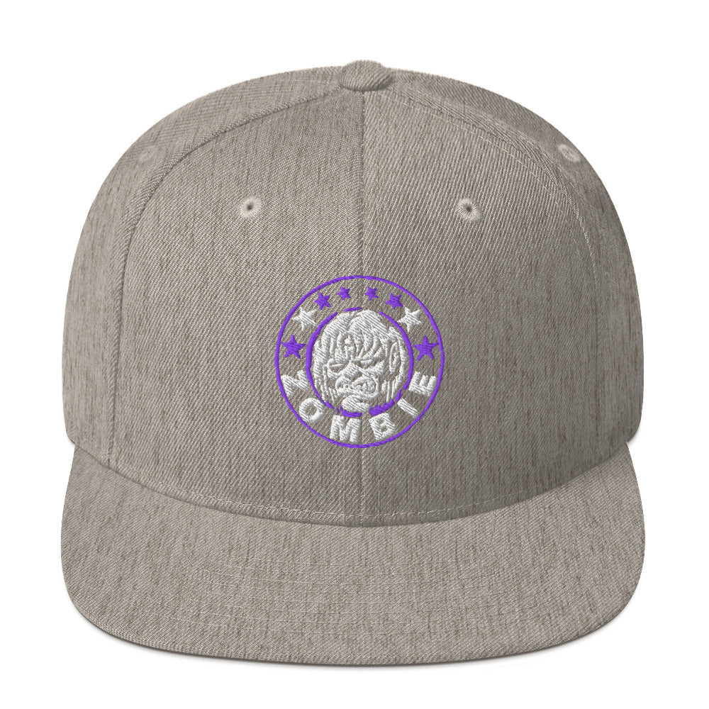 Rob Zombie Embroidered Snapback Hat Grey