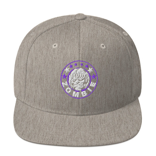 Rob Zombie Embroidered Snapback Hat Grey