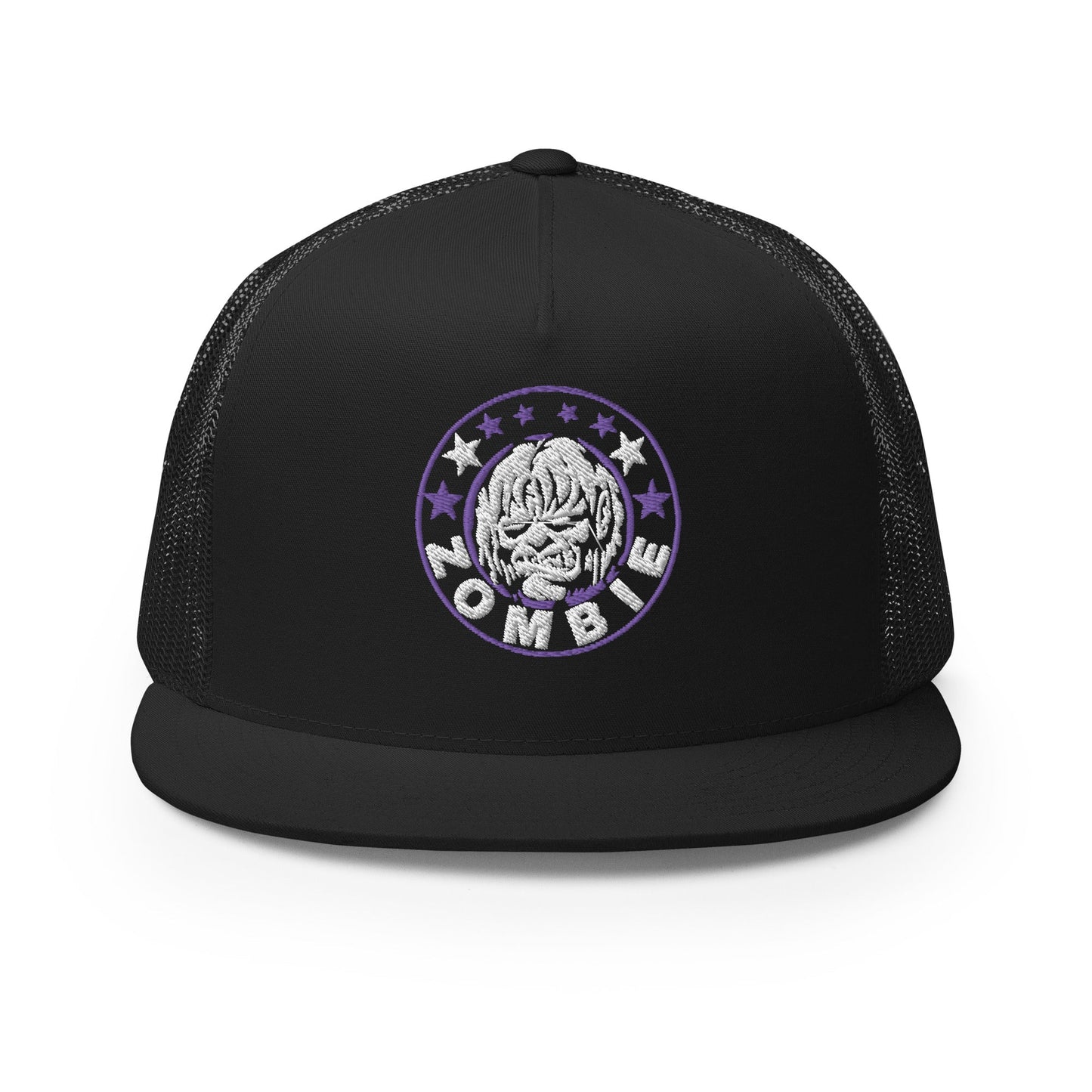Rob Zombie Purple Circle Embroidered Trucker Hat Black