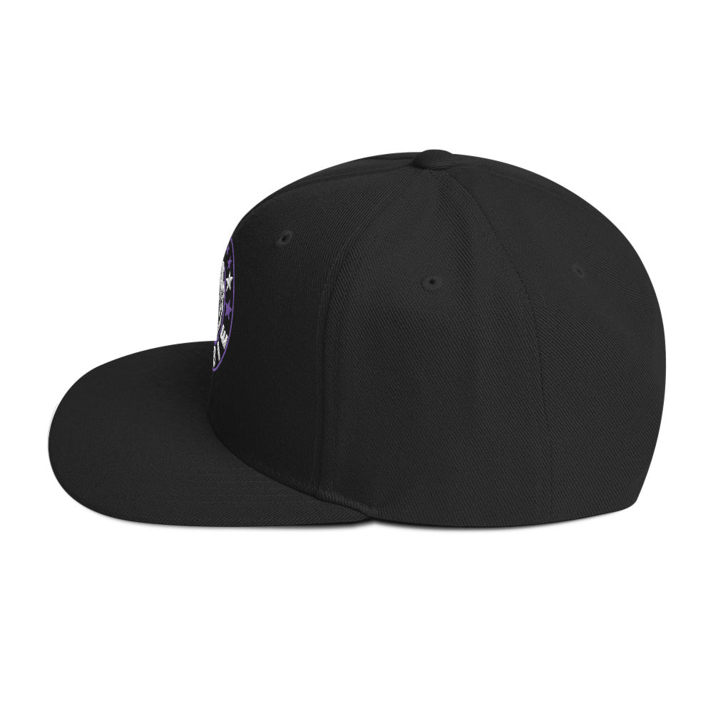 Rob Zombie Staring Black Embroidered Snap Back Hat Black