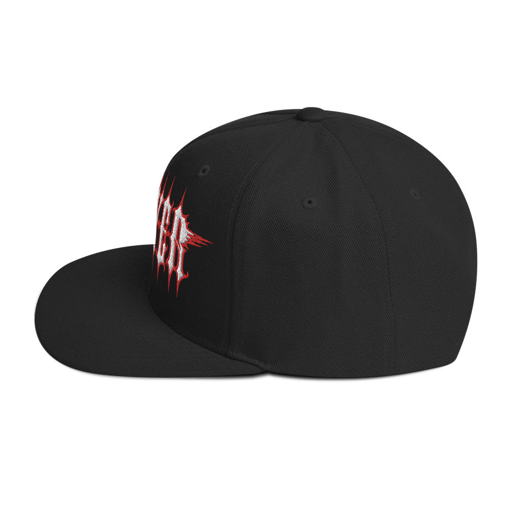 Slayer Electric Logo Embroidered Snapback Hat Black