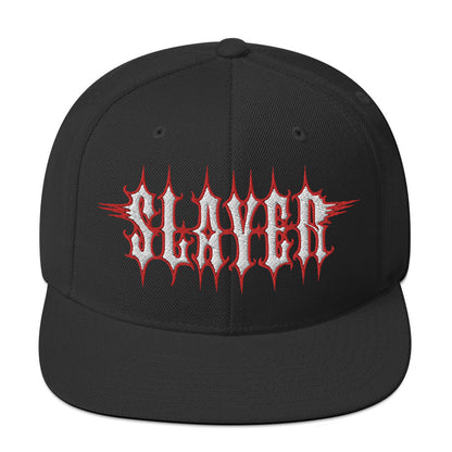 Slayer Electric Logo Embroidered Snapback Hat Black