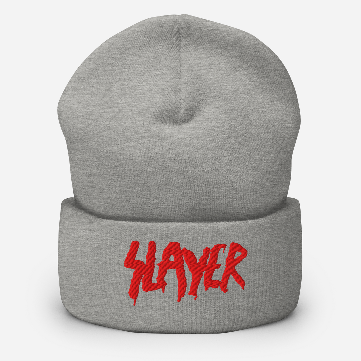 Slayer Embroidered Beanie Hat Grey