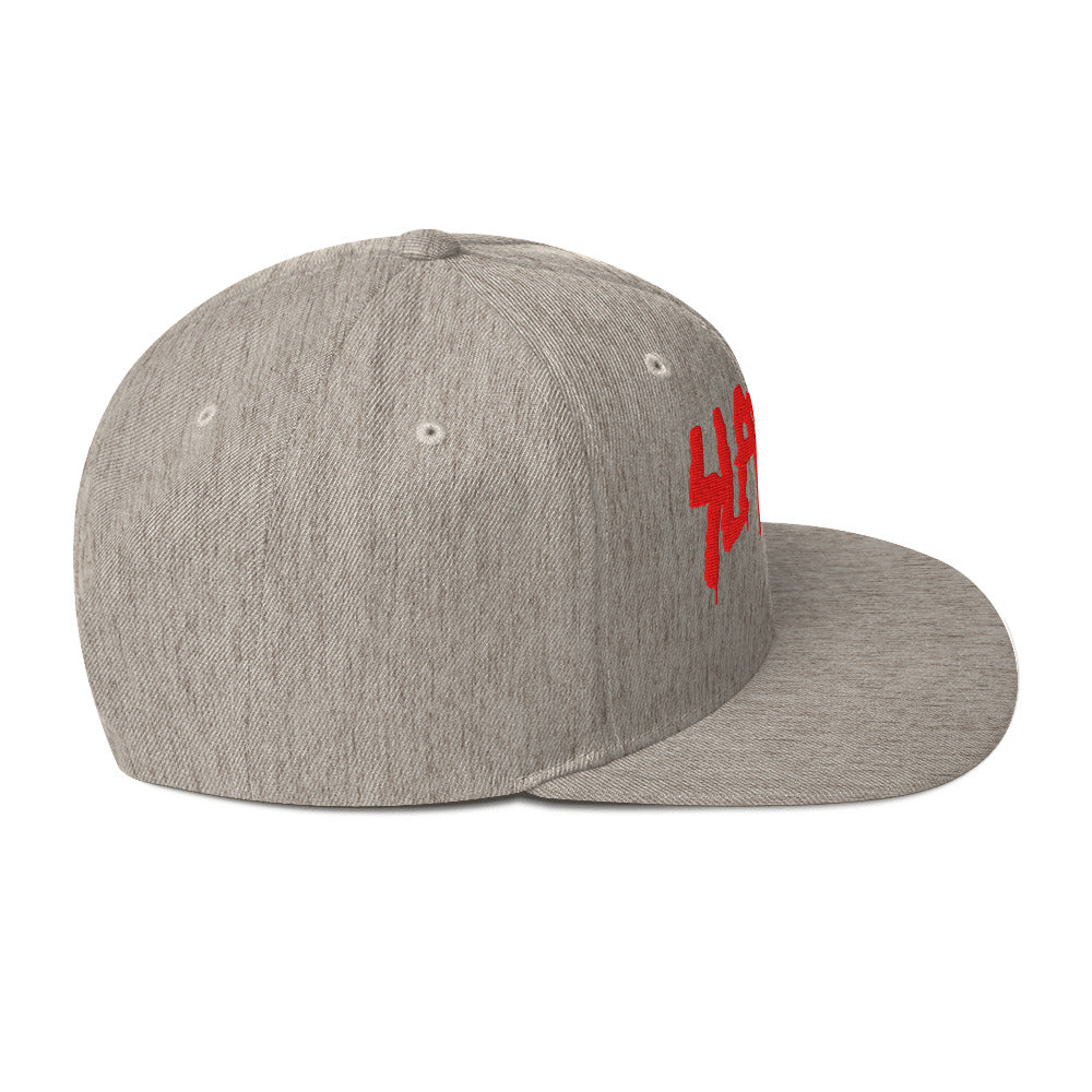 Slayer Logo Embroidered Snapback Hat Grey
