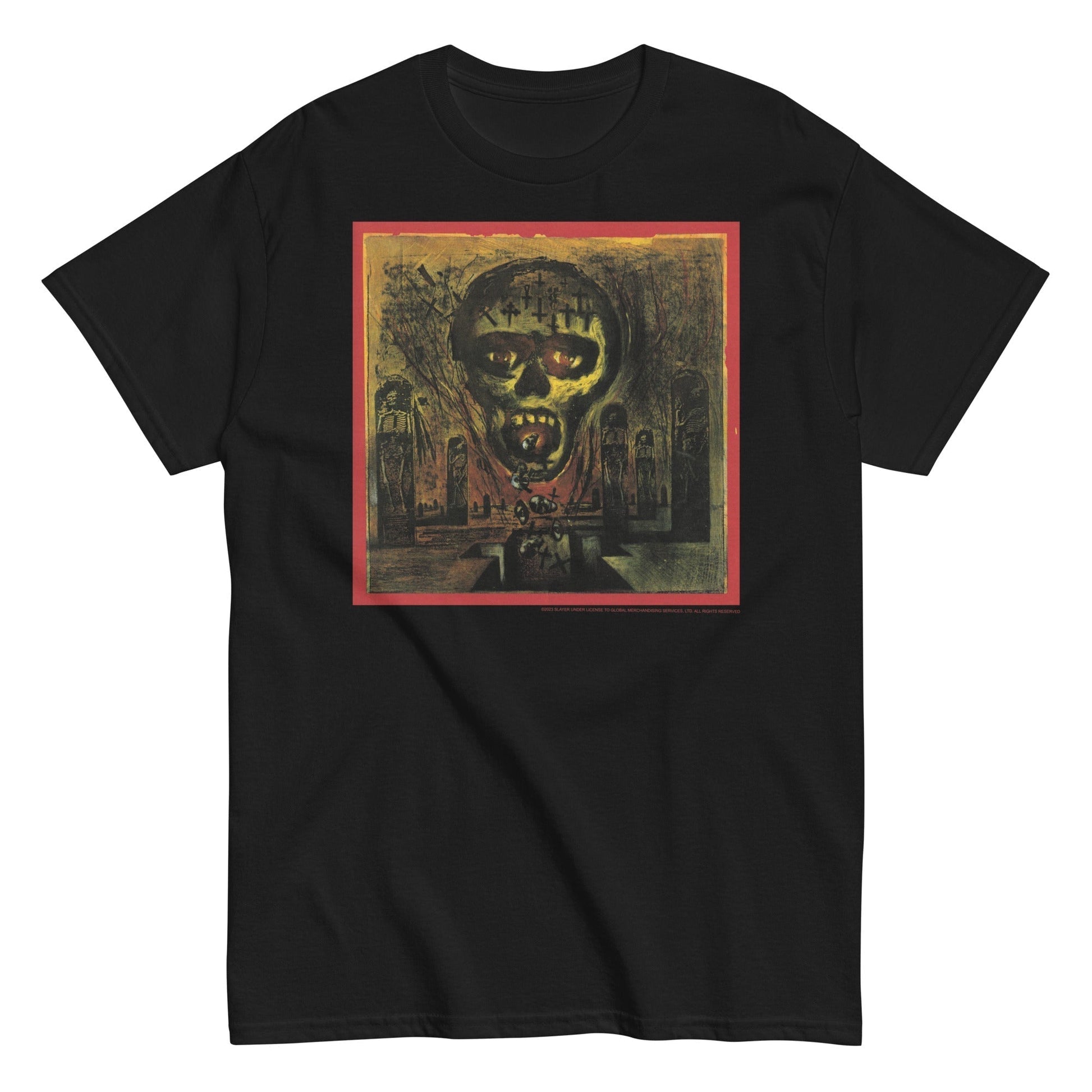 Slayer - Painted Skull Mens T Shirt