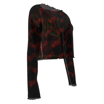 Slayer Patterned Logo Women's Mesh Top T Shirt
