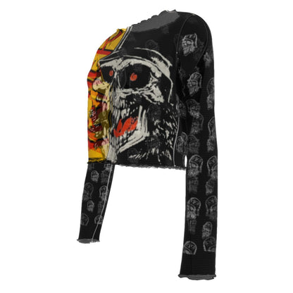 Slayer Screamin' Skull Women's Mesh Top T Shirt