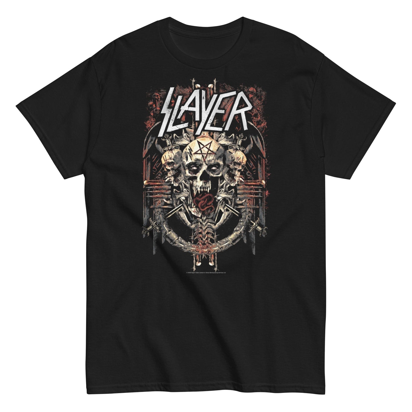 Slayer - Triple Skull Mens T Shirt