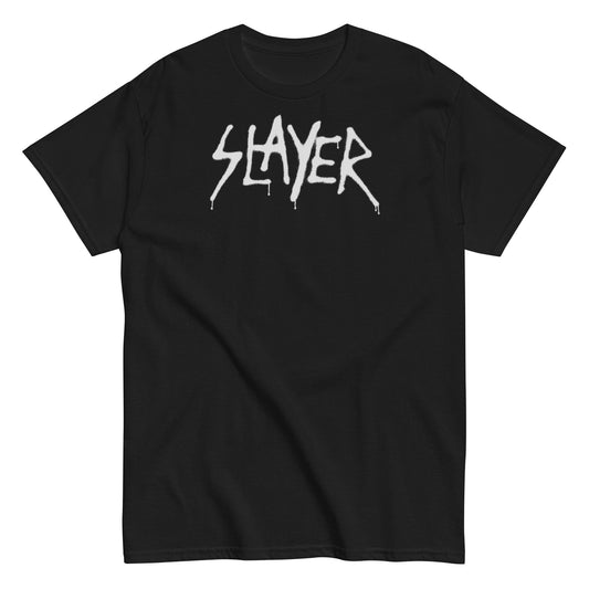 Slayer - White Drip Logo Mens T Shirt
