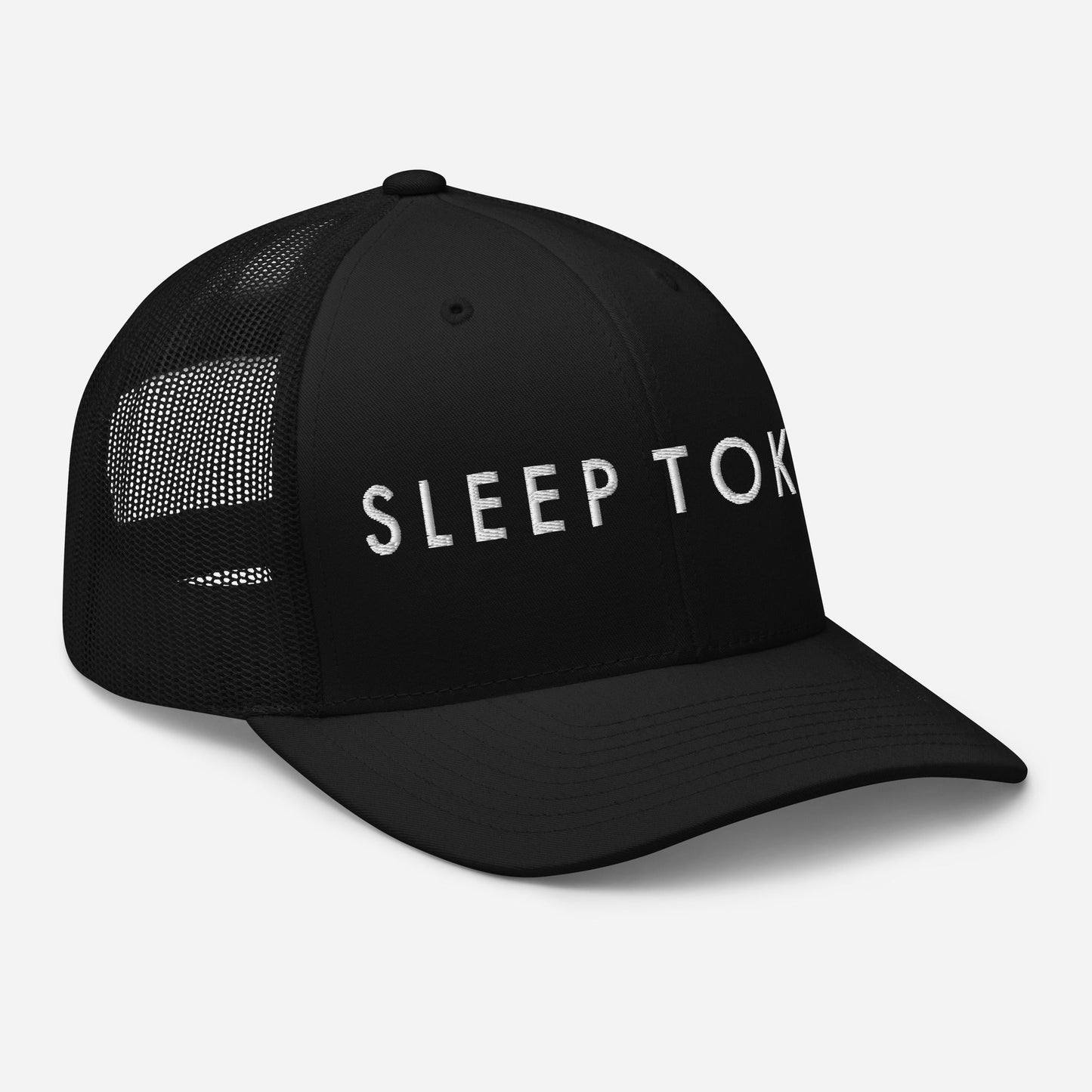 Sleep Token Classic Logo Embroidered Trucker Hat Black