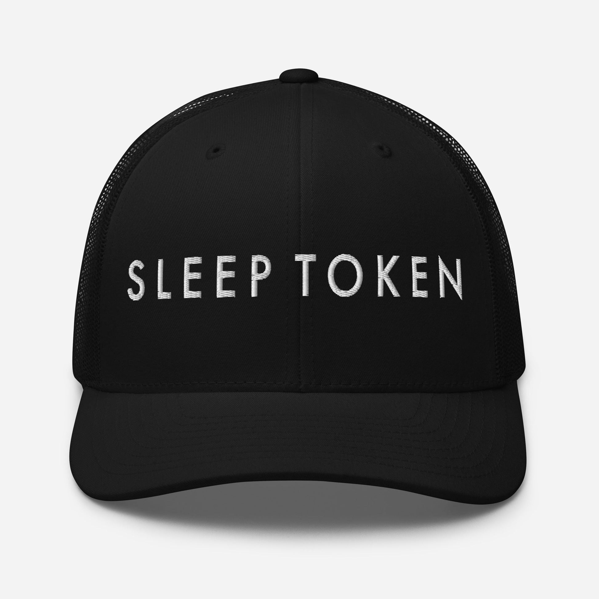 Sleep Token Classic Logo Embroidered Trucker Hat Black