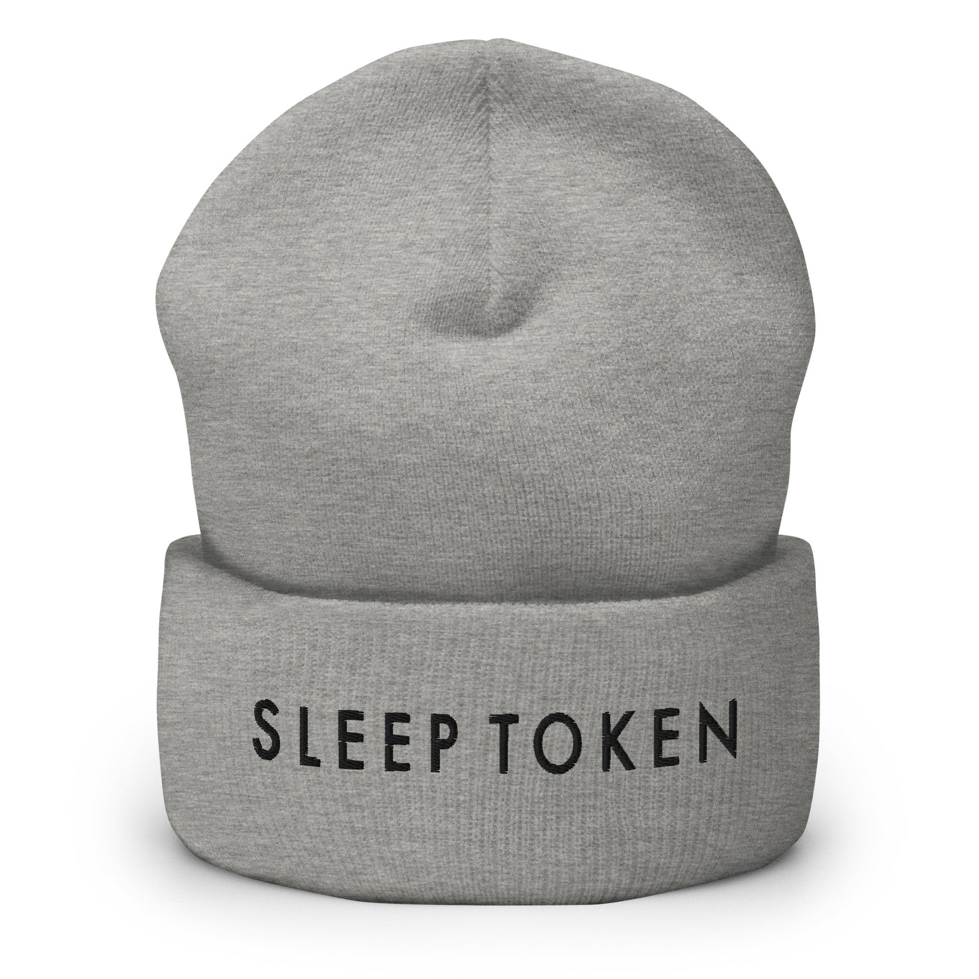 Sleep Token Embroidered Beanie Hat Grey