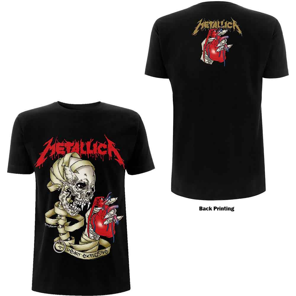 Metallica Heart Explosive Mens T Shirt