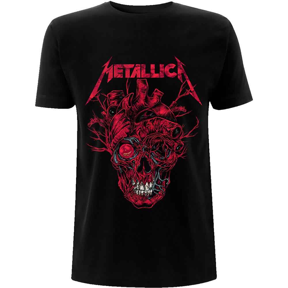 Metallica Heart Skull Mens T Shirt