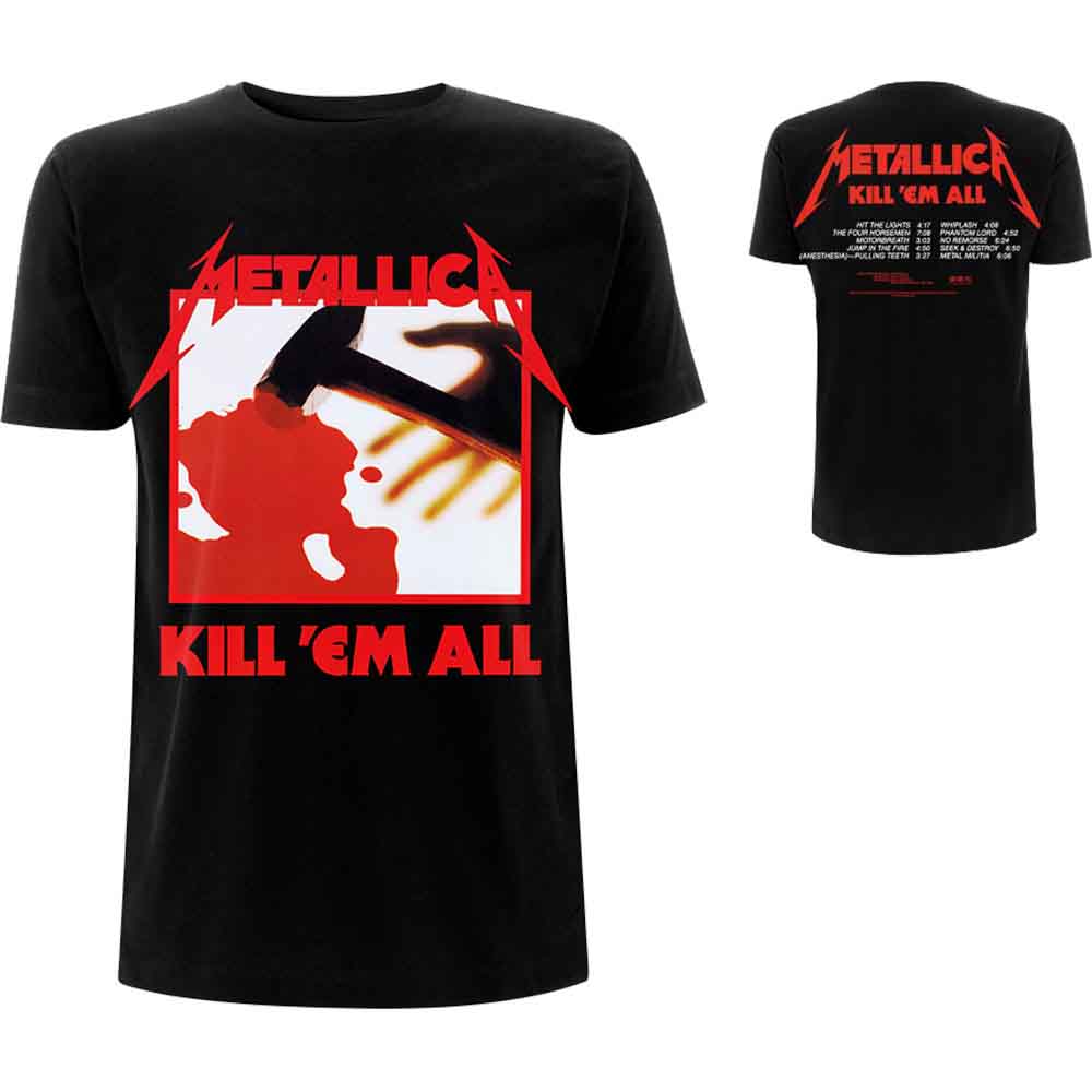 Metallica Kill 'Em All Tracks Mens T Shirt