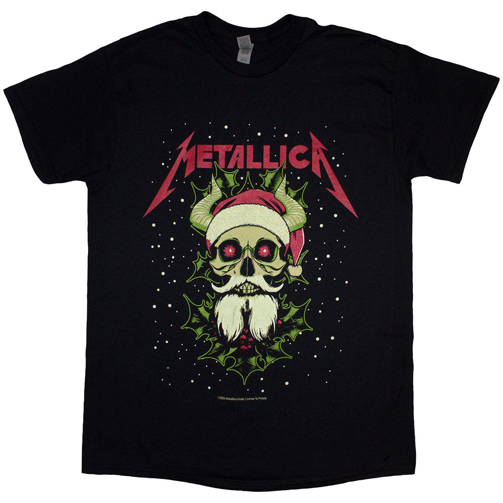 Metallica Santa Horns Mens T Shirt