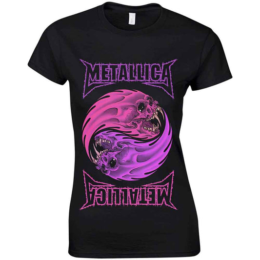 Metallica Yin Yang Purple Womens T Shirt