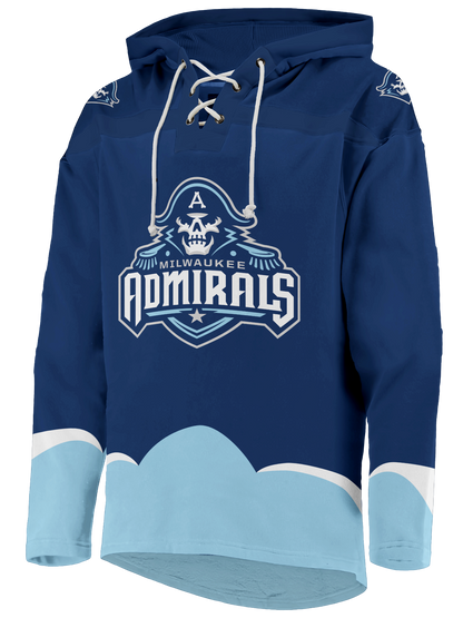 Milwaukee Admirals AHL Hockey Embroidered Lace Hoodie