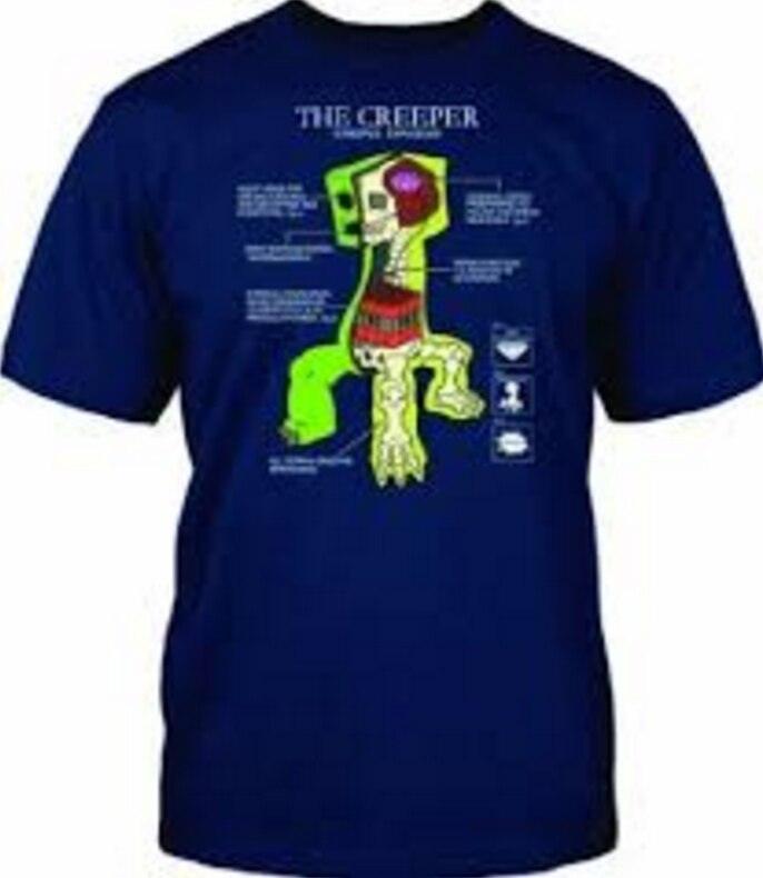 Minecraft Game The Creeper Creepus Explodus Anatomy T Shirt