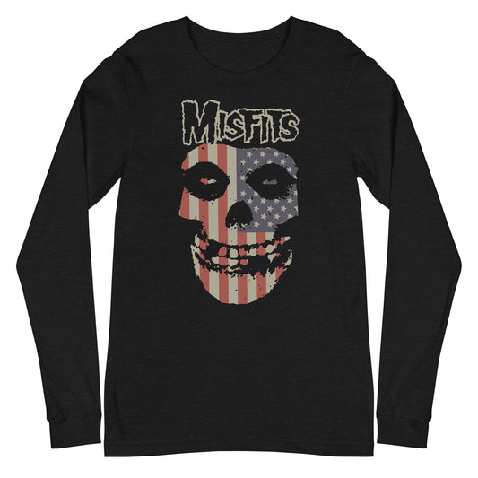 Misfits - USA Skull Long Sleeve Shirt