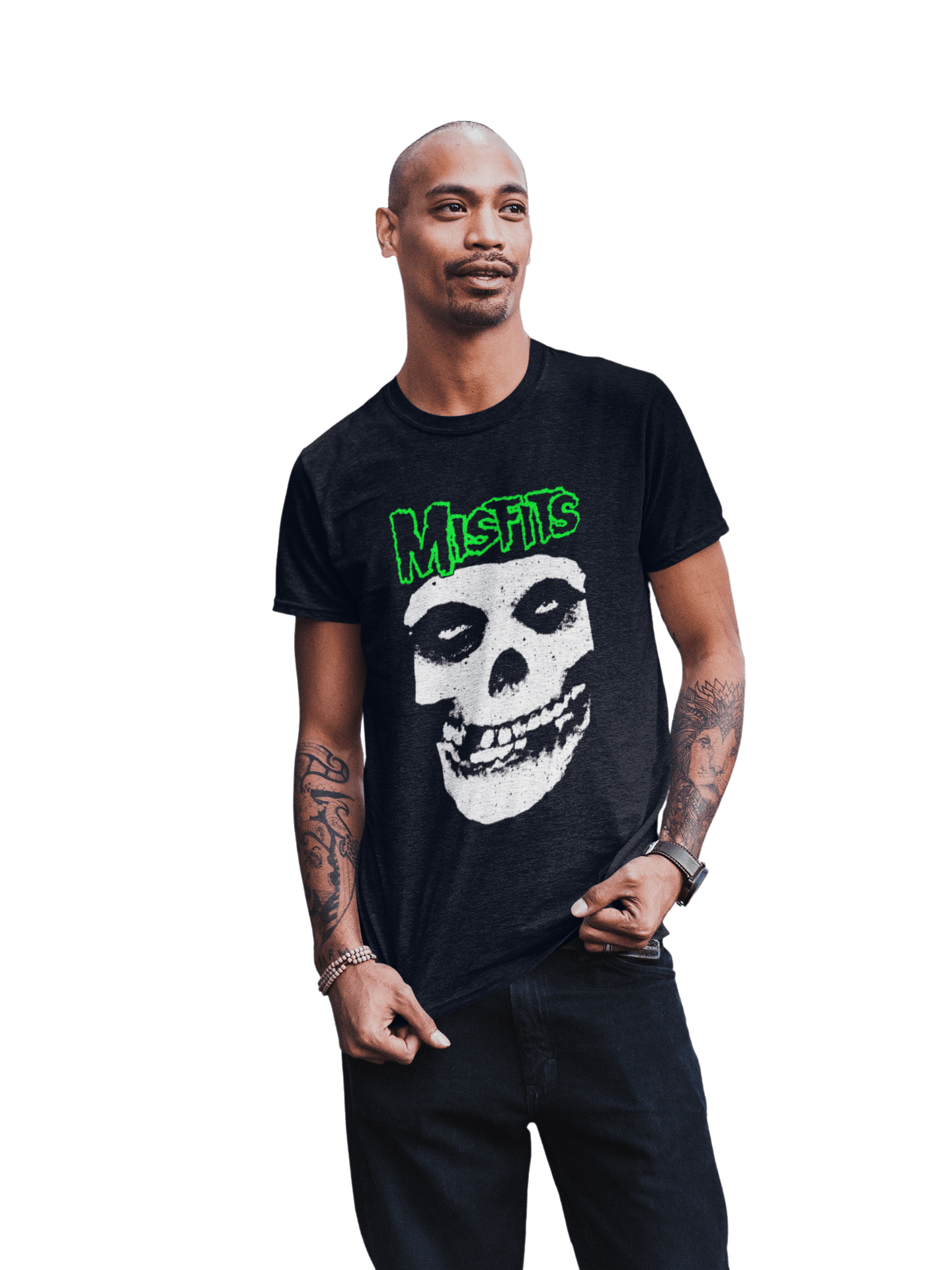 Misfits - Green Skull T Shirt