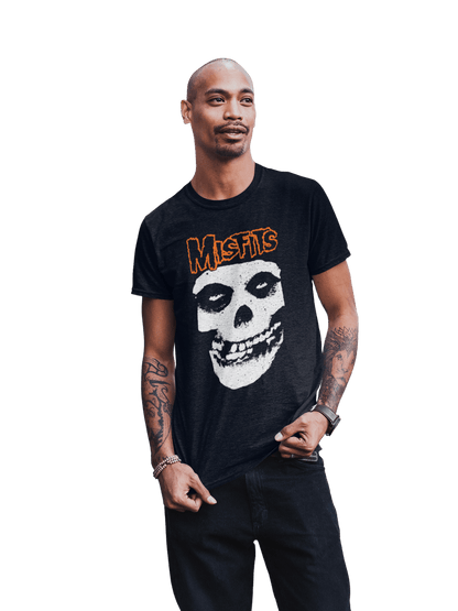 Misfits - Orange Skull T Shirt