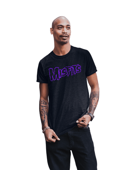 Misfits - Purple Drip Logo T Shirt