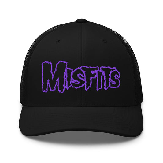 Misfits - Purple Drip Logo Trucker HD Embroidered Hat