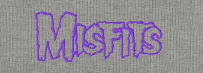 Misfits - Purple on Gray Cuffed HD Embroidered Beanie Hat