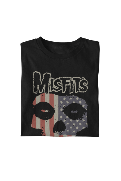 Misfits - USA Skull T Shirt