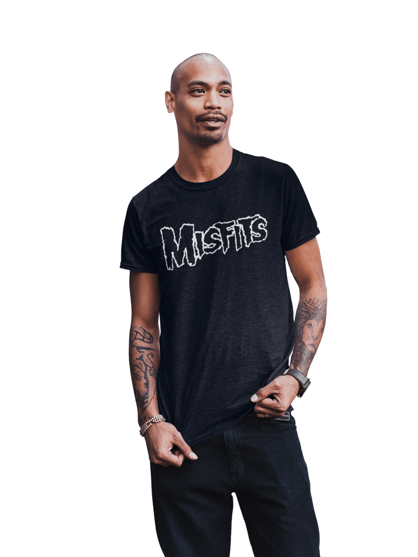 Misfits - White Drip Logo T Shirt