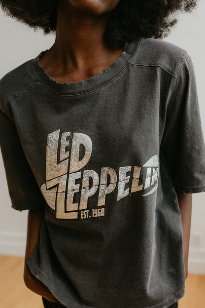 Led Zeppelin Mothership 1968 Tee Womens T Shirt Vintage Black