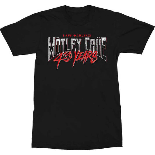 Motley Crue 40 Years Mens T Shirt