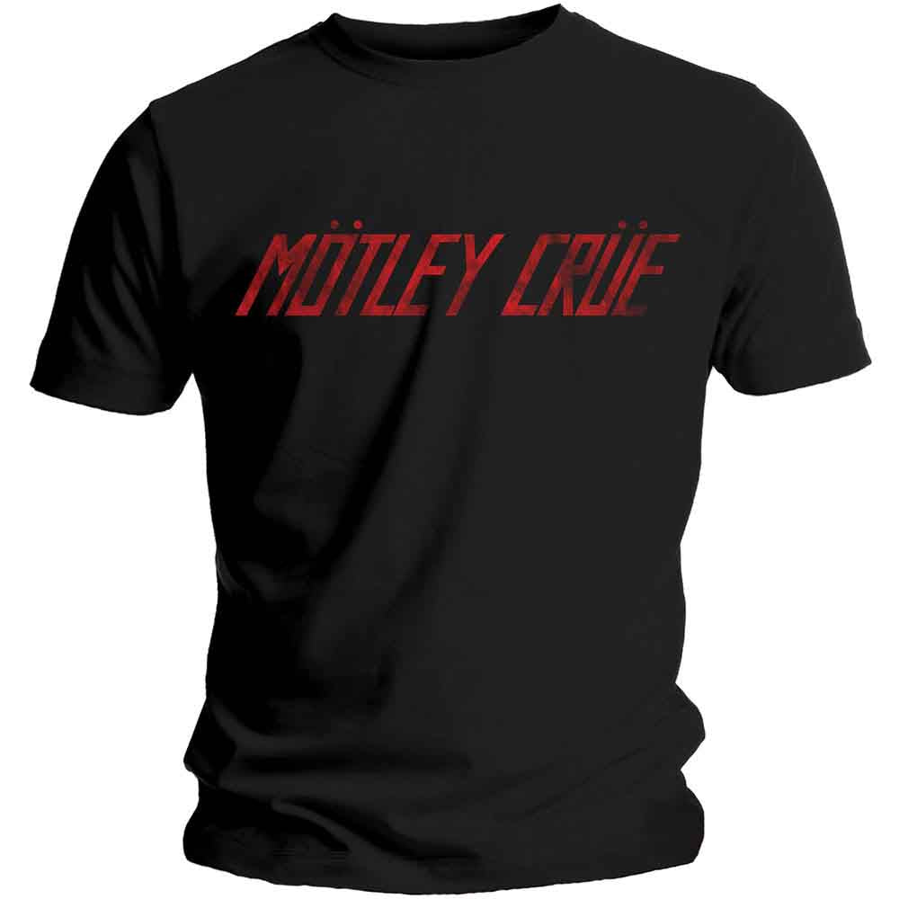 Motley Crue Distressed Logo Mens T Shirt