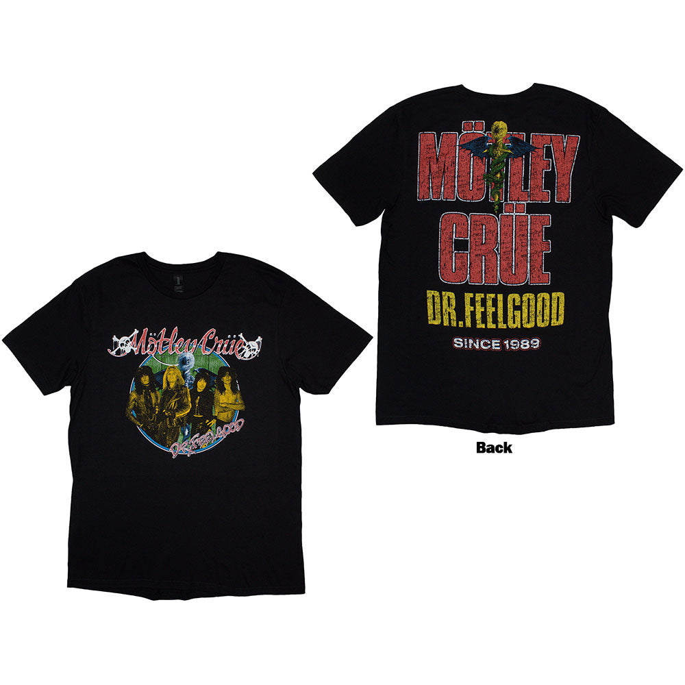 Motley Crue Dr Feelgood Circle Photo Mens T Shirt