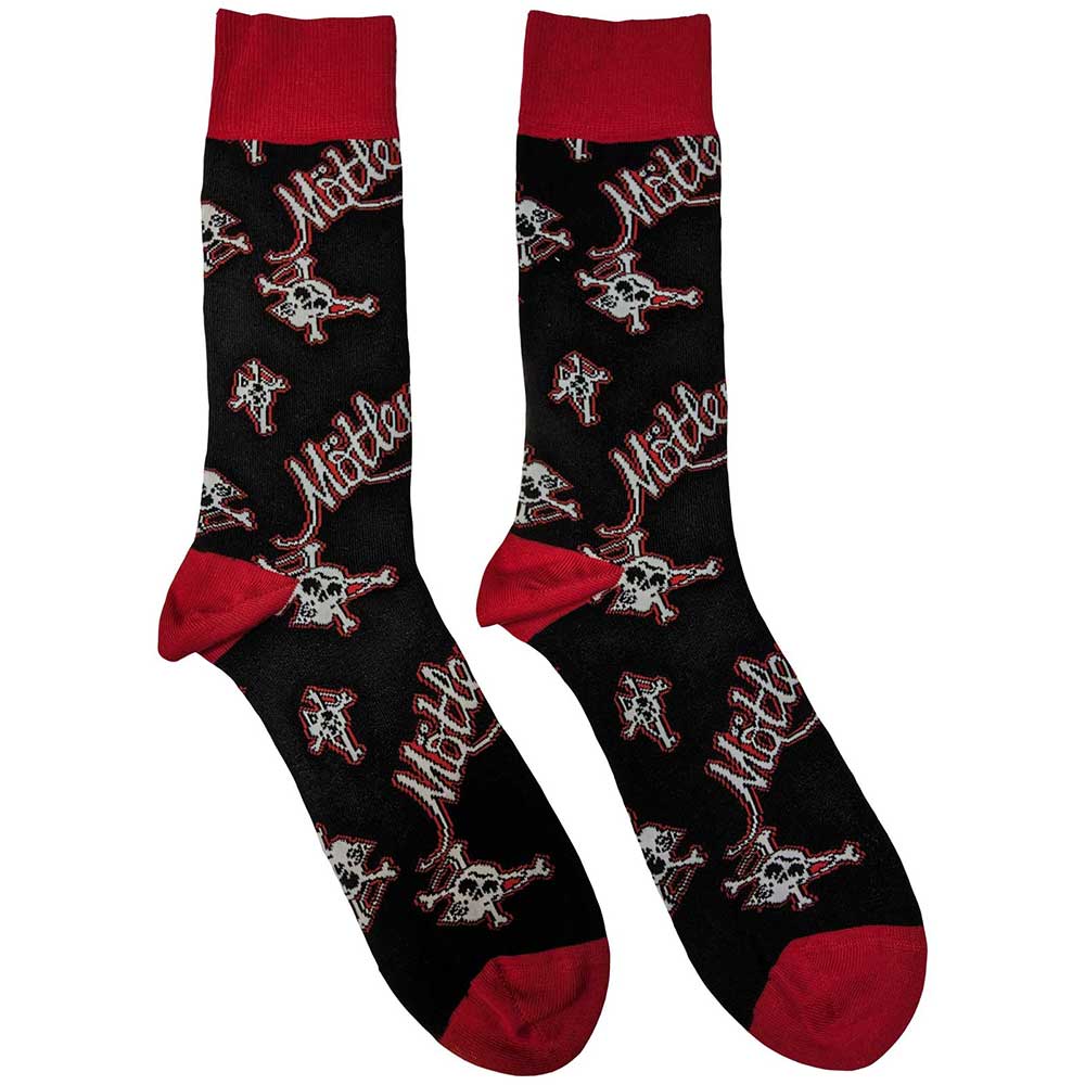 Motley Crue Feelgood Repeat Socks Black