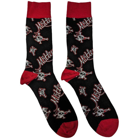 Motley Crue Feelgood Repeat Socks Black