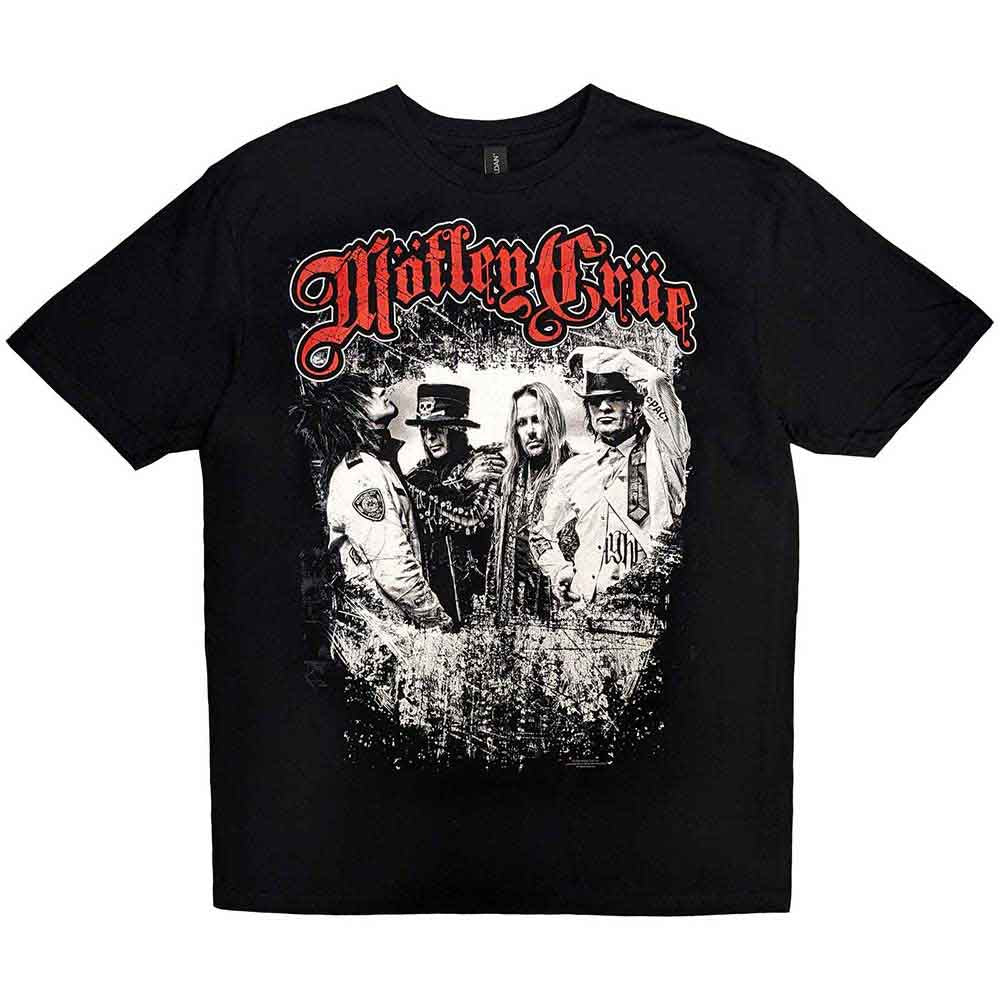 Motley Crue Greatest Hits Band Shot Mens T Shirt Black
