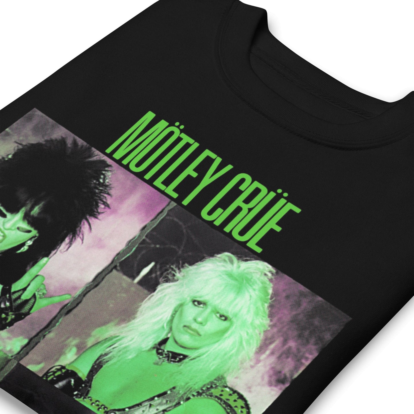 Motley Crue - Green Shout Jumbo Print Crewneck Sweatshirt