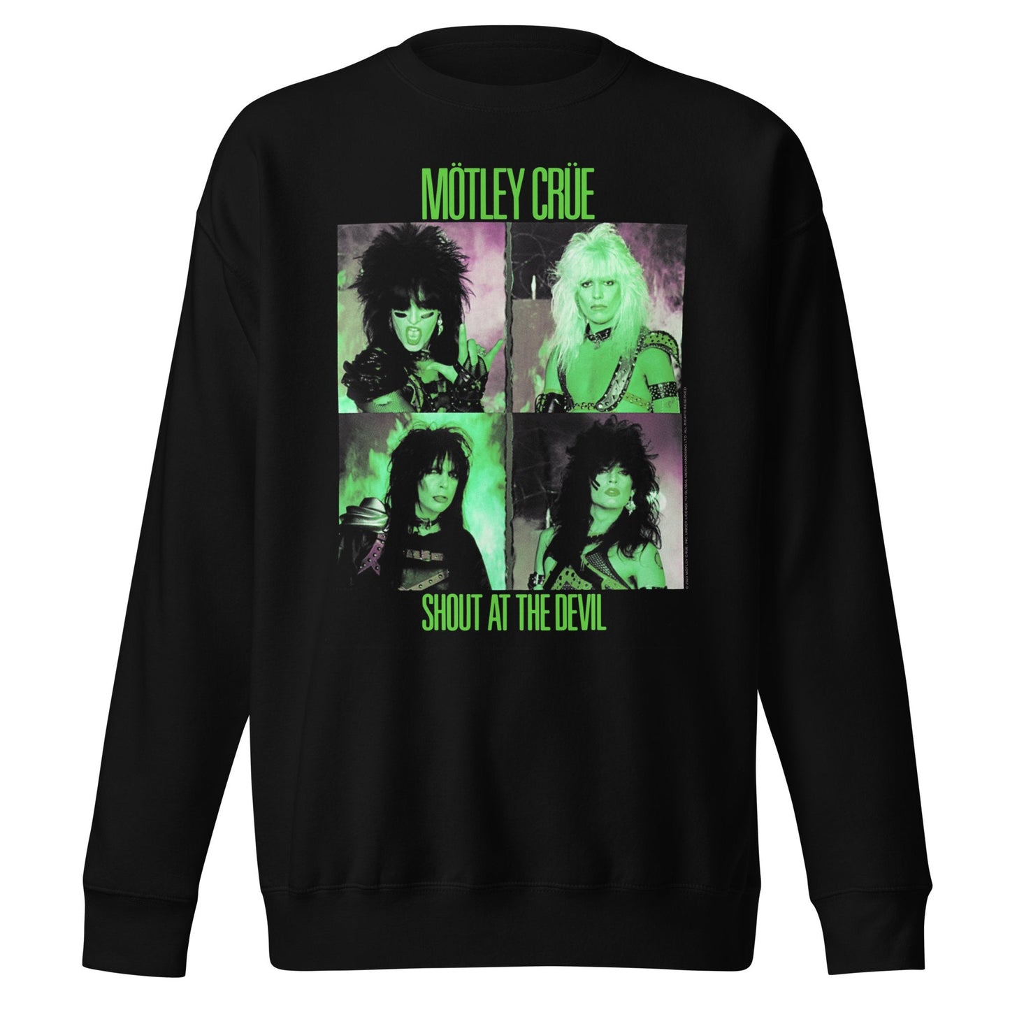 Motley Crue - Green Shout Jumbo Print Sweatshirt