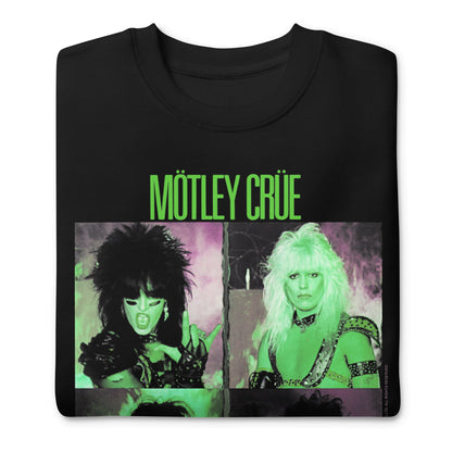 Motley Crue - Green Shout Jumbo Print Crewneck Sweatshirt