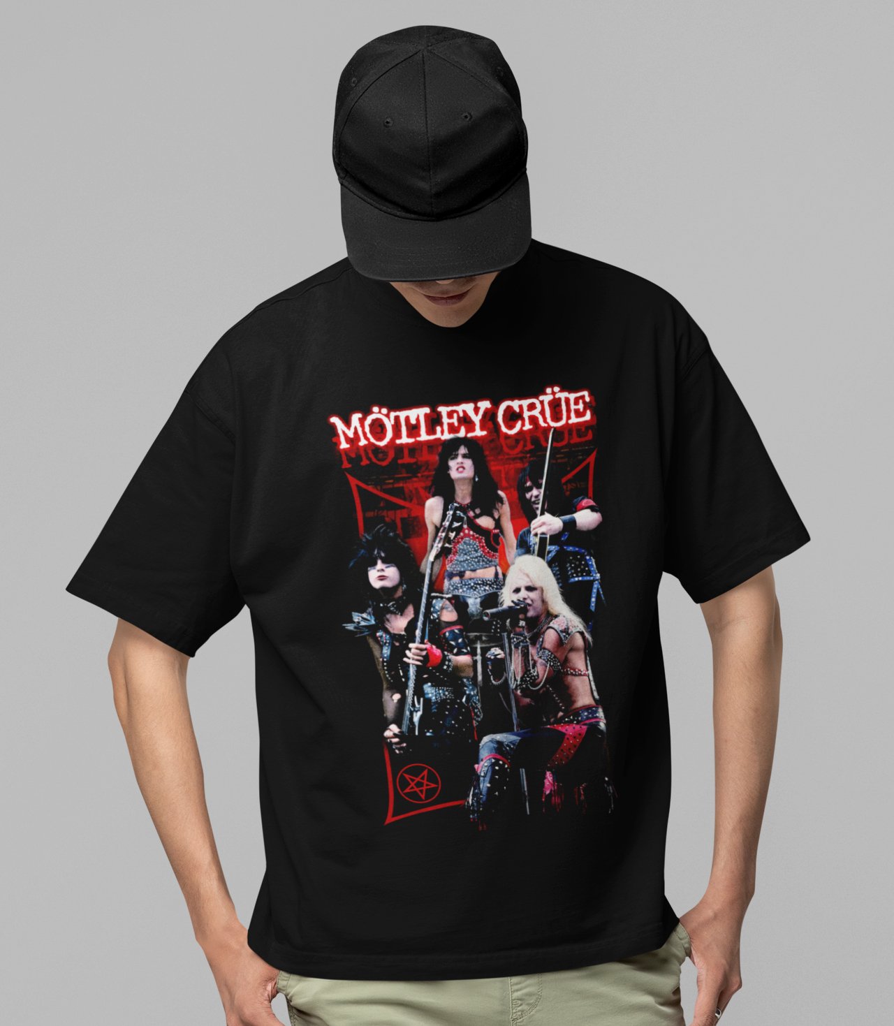 Motley Crue - Live Jumbo Print T Shirt