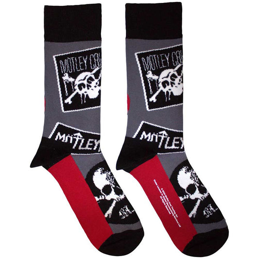 Motley Crue Logos Socks Grey